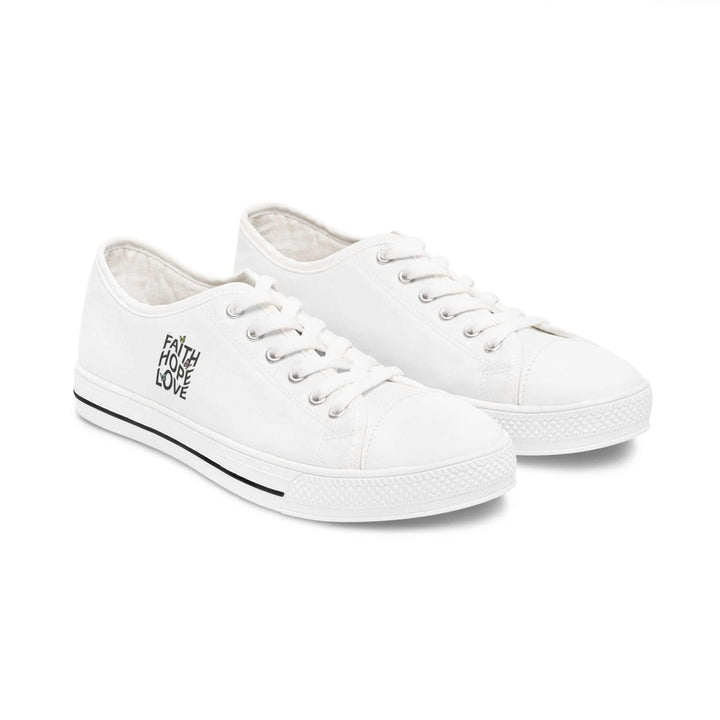 White Women's Faith Sneakers with breathable polyester canvas