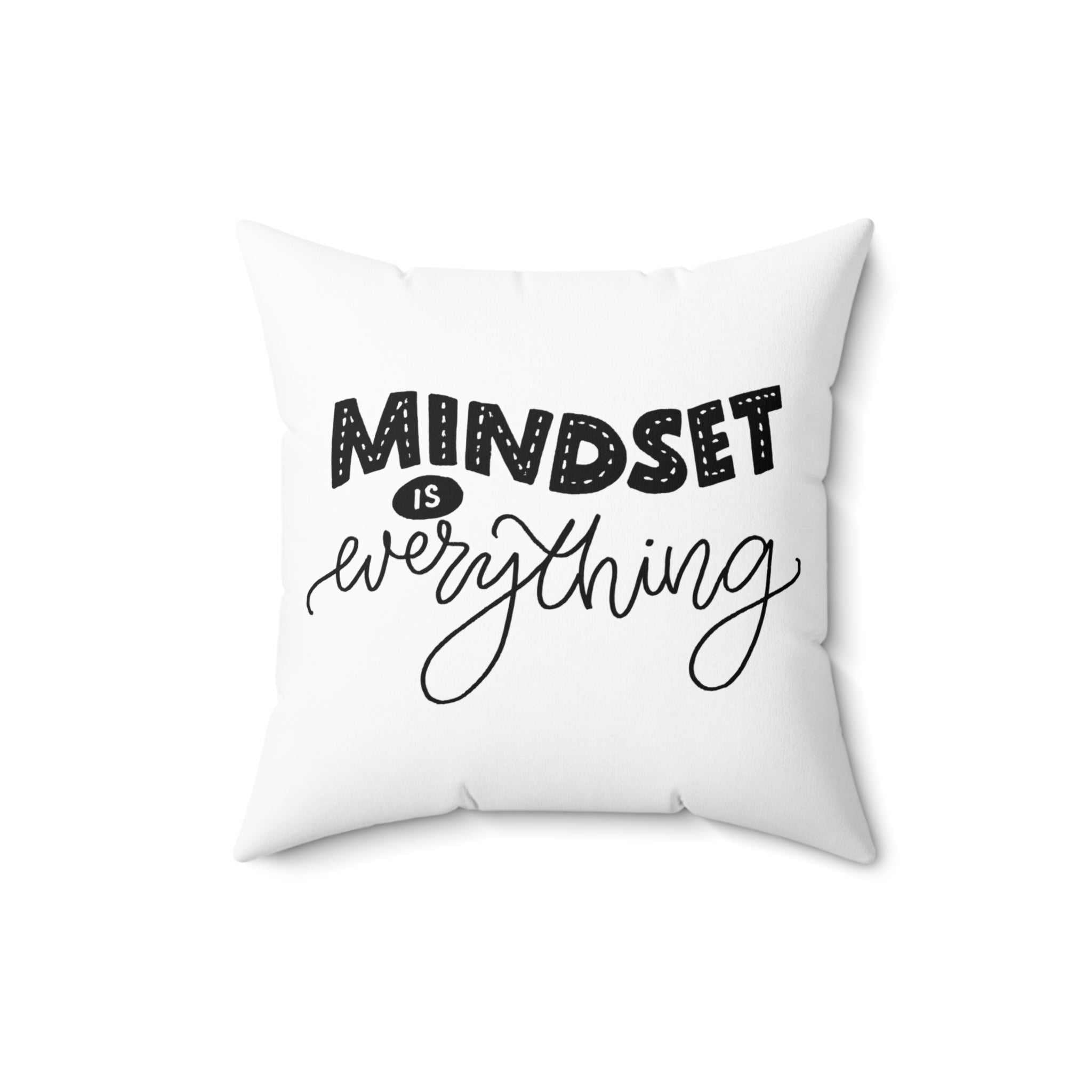 Winning Mindset Pillow with "Mindset is everything" text