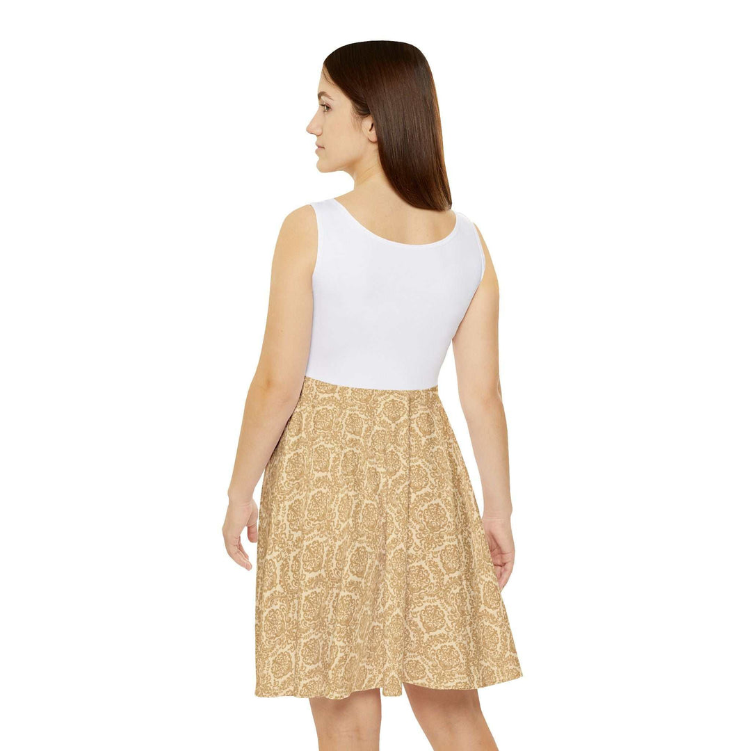 Woman wearing Child of God Dress with white sleeveless top