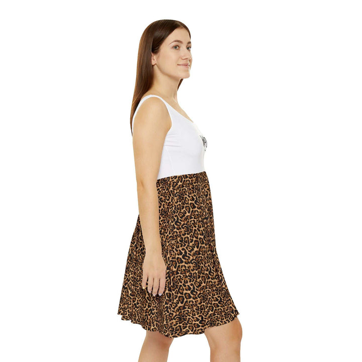 Woman wearing a medium-heavy fabric Hope Skater Dress