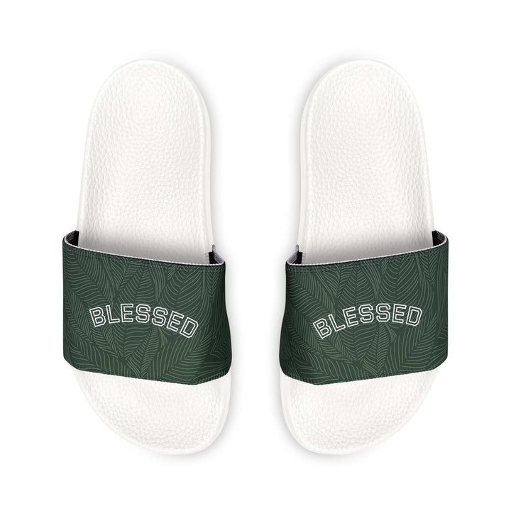 Women's Blessed Sandals white sole with green neoprene strap
