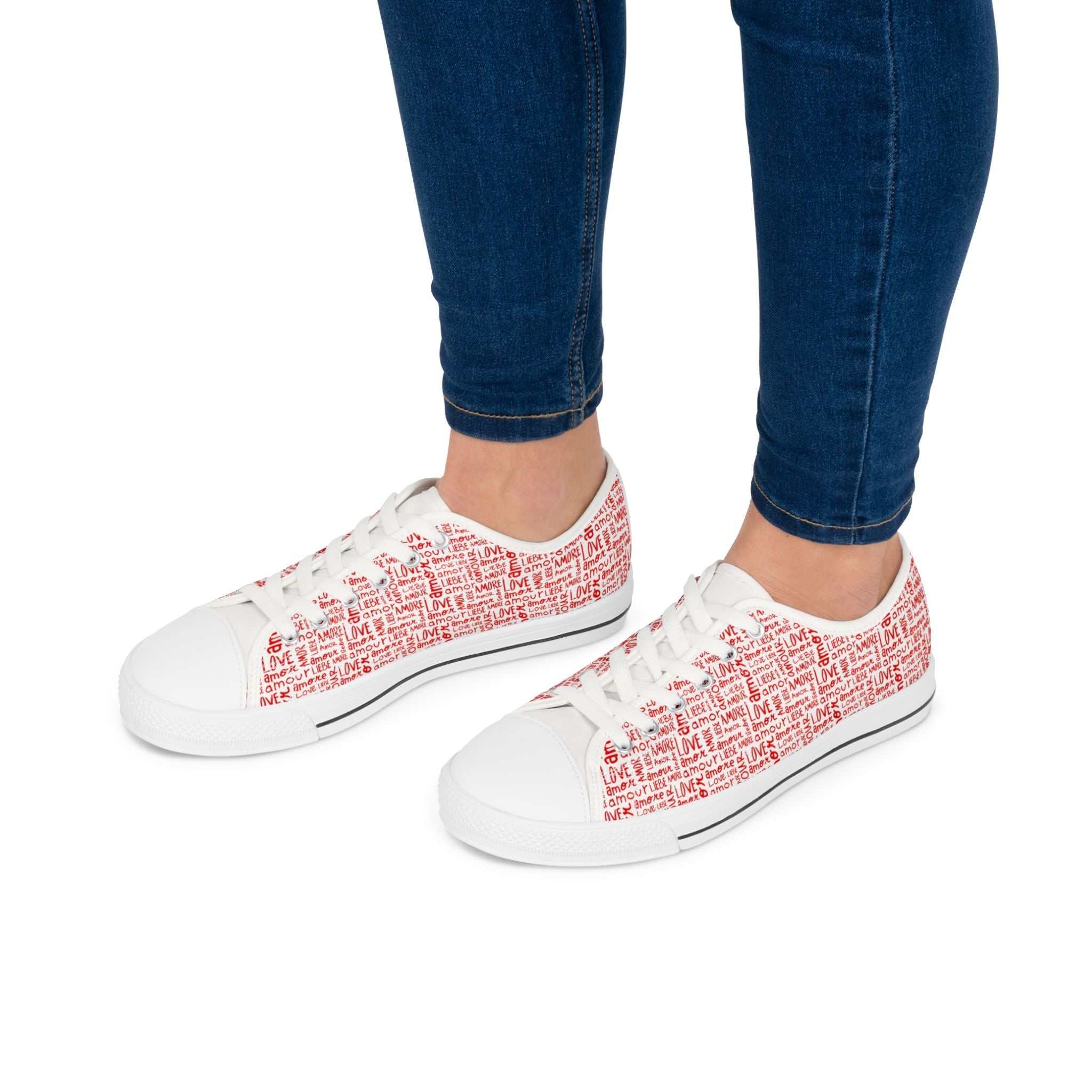 Women's red love sneakers