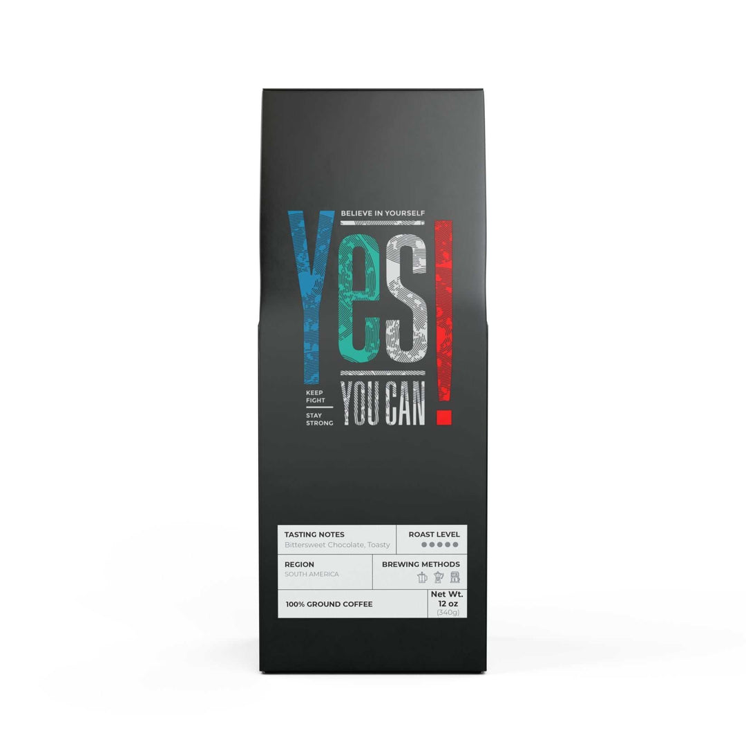 Yes You Can Coffee Dark French Roast 12oz package
